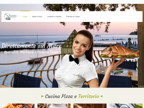 Ristorante di Pesce sul Mare nel Cilento Specialità Marinare Pizzeria Tipica a Pioppi (Salerno) Via Caracciolo, 197 La Caupona "Osteria del Mare"