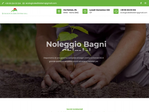 Servizi ambientali: pronto intervento fognature h24 monoblocchi noleggio bagni chimici transenne vendita autospurgo canal jet videoispezioni.
